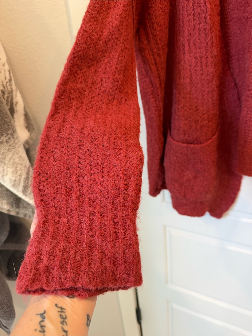 Free People Weekend Getaway Cardigan Alpaca Nylon Cozy Open Front S - Picture 8 of 14